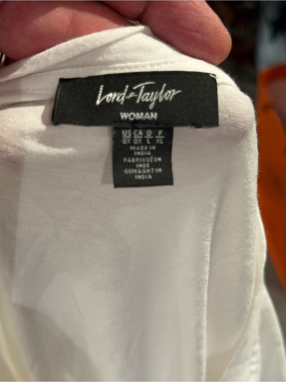 Lord & Taylor White Cotton Tassel Sleeve Tunic Top - Picture 6 of 7